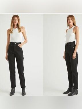 ROLLAS Elle Super High Rise Women’s High-Rise Straight Leg Jeans - Charcoal Gray